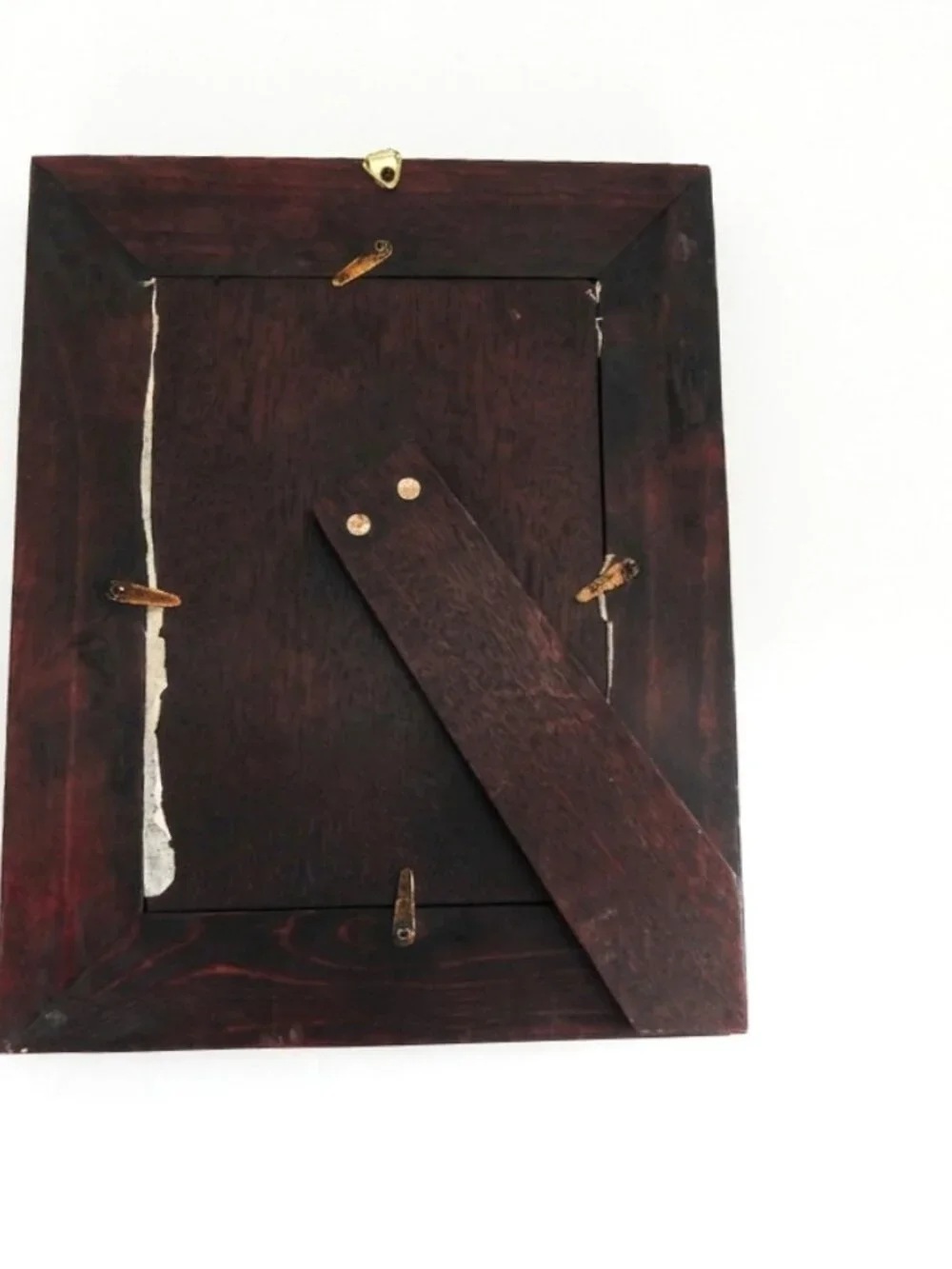 Vintage 5x7 Vertical Elephant Wood & Metal Frame Safari Decor